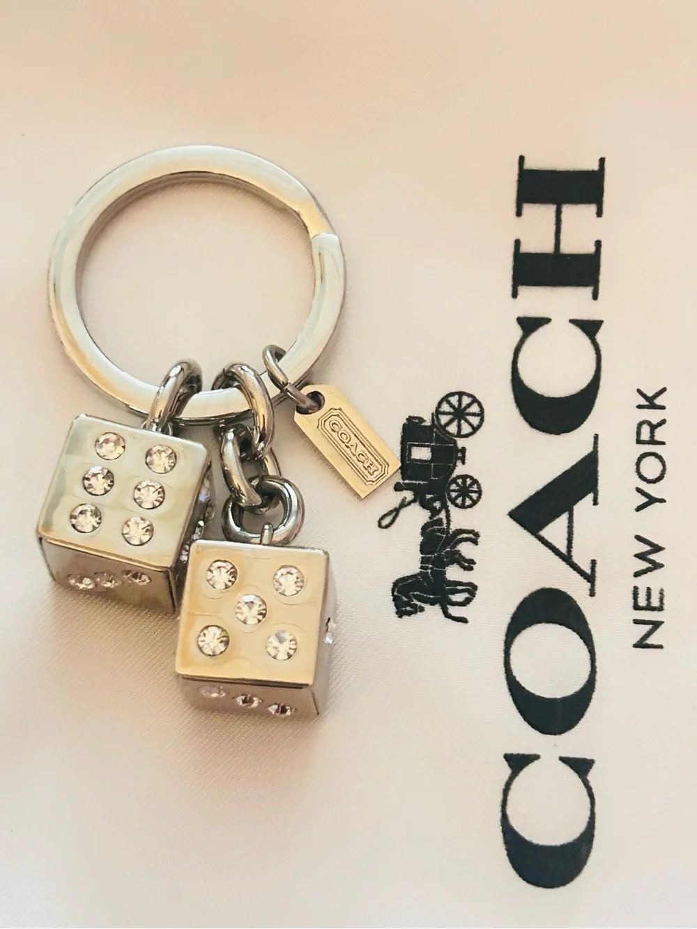 NWOT RARE Coach Y2K Dice Keychain/ Bag Charm